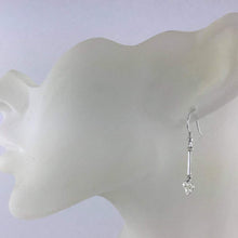 Load image into Gallery viewer, Sterling Silver 925 Solid Dash Earrings with trefoil
