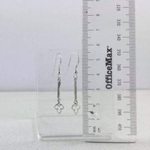 Load image into Gallery viewer, Sterling Silver 925 Solid Dash Earrings with trefoil
