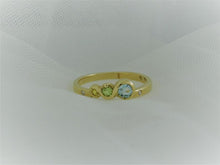 Load image into Gallery viewer, The Citrus Wave Ring, 9ctYellow Gold Ring, Topaz, Peridot, Yellow Sapphire and Diamonds 2
