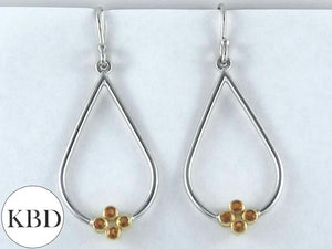 18ct Yellow Gold, Sterling Silver, Citrine Earrings 2