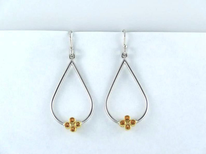 18ct Yellow Gold, Sterling Silver, Citrine Earrings 3