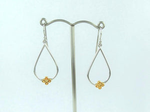 18ct Yellow Gold, Sterling Silver, Citrine Earrings 1