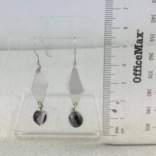 Load image into Gallery viewer, Sterling Silver 925 Geometric Quartz/Tourmaline Earrings
