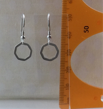 Load image into Gallery viewer, Minimalist Sterling Silver Octagon dangle Earrings, 925
