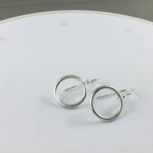 Solid Circle Earrings 925 Sterling Silver