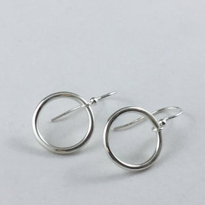 Solid Circle Earrings 925 Sterling Silver